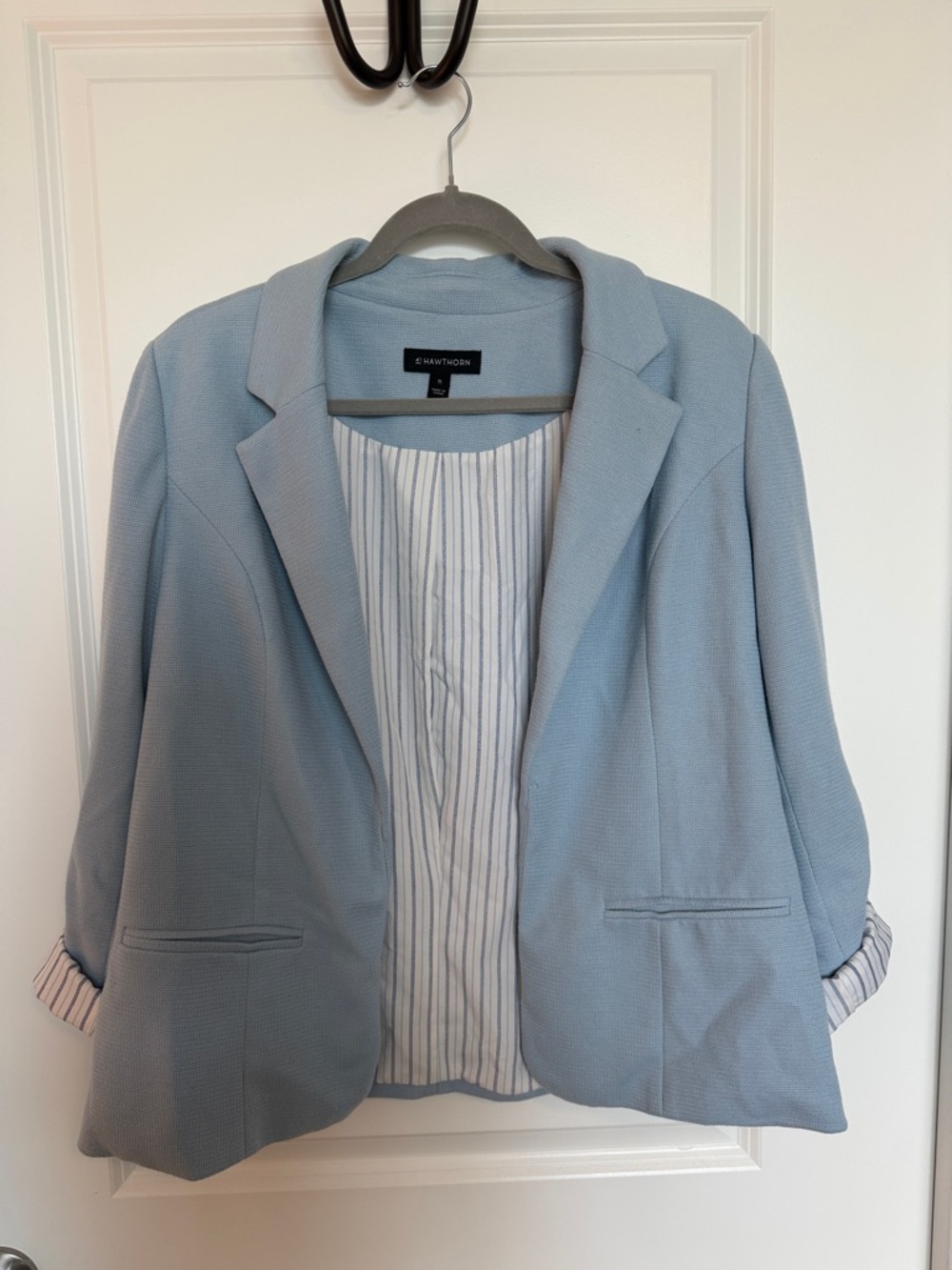 StitchFix 41 Hawthorn Natalie Knit Blazer Sky Blue Size:XL